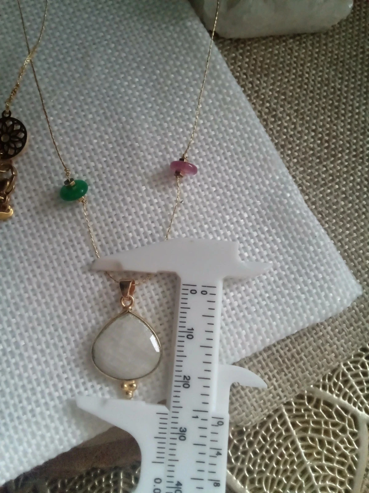 Collier sautoir avec pierres naturelles semi précieuses – photo 7